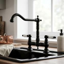 matt-black-kitchen-faucet-retro-style